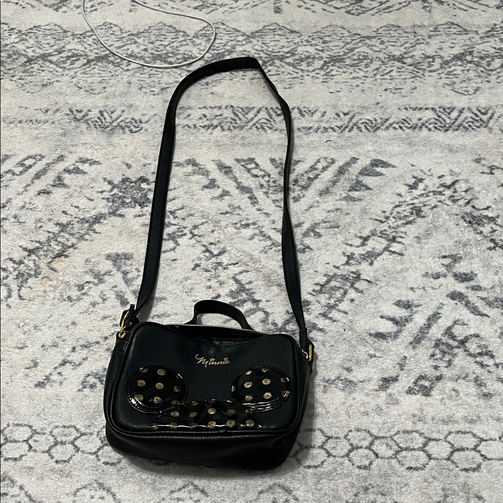 Danielle Nicole Black Crossbody Bag with Gold Accents